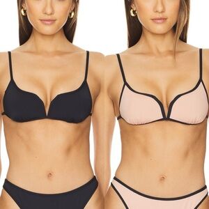 KYA Reversible Tessa Top in Black & Bellini Size XS/S